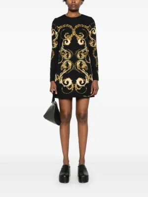 VERSACE JEANS COUTURE バロックプリント ミニドレス ワンピース 20489474_50537465_600.jpg