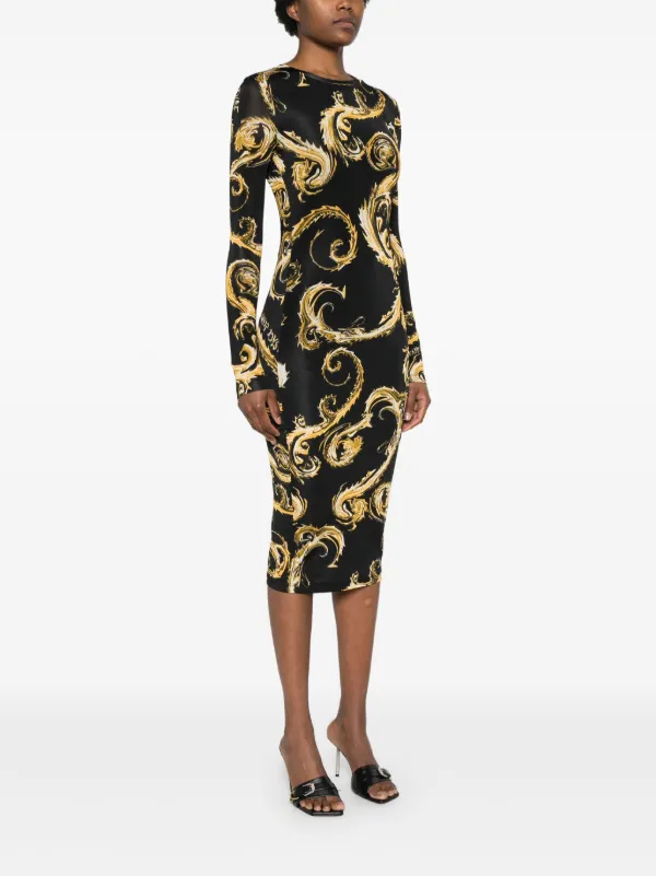 Versace Jeans Couture Chromo Couture-print Midi Dress