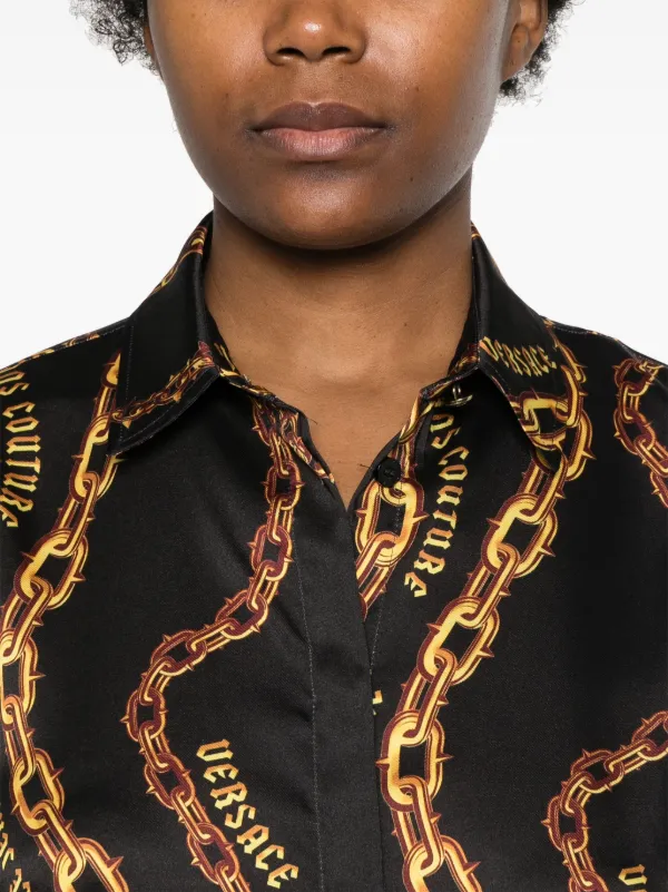 VERSACE JEANS COUTURE 売れ筋商品|||ベルサーチ シャツ トップス レディース Denim shirts Black Women's Shirts & Tops | VERSACE Jeans Couture US