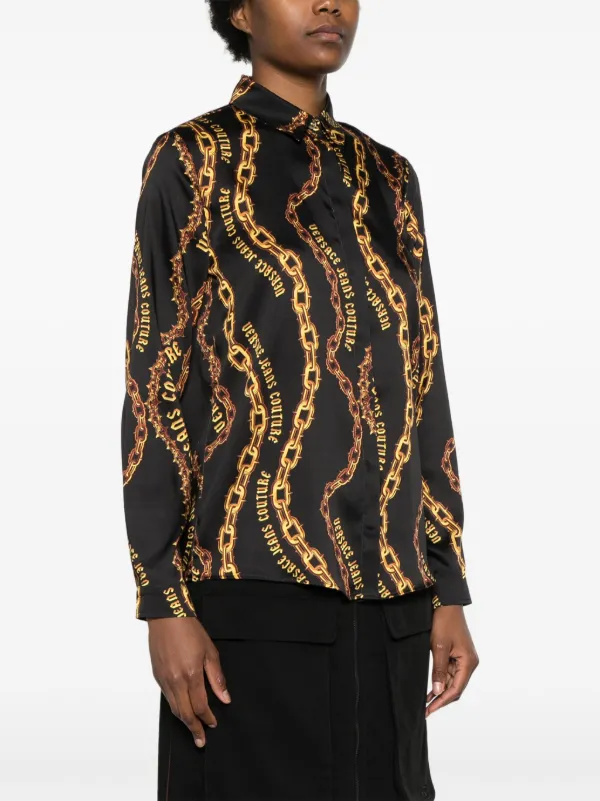 Versace Jeans Couture Chain Couture-print Shirt | Black