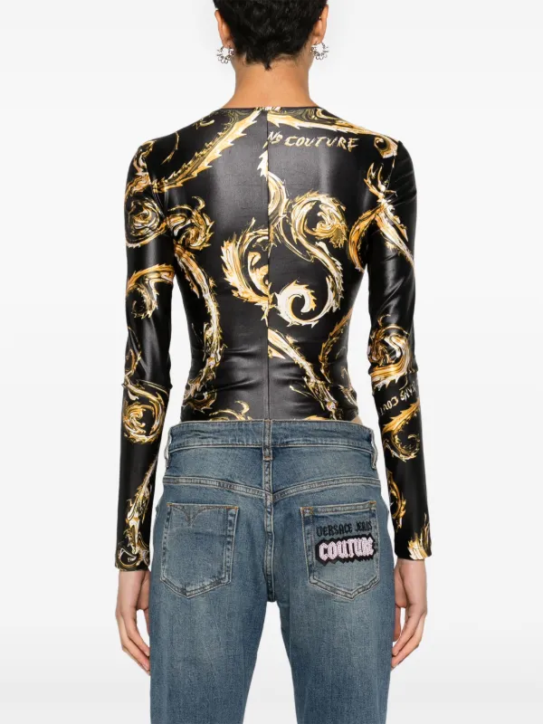 【関税込み】Versace Jeans Couture ボディスーツ Versace Jeans Couture ボディスーツ | ブラック | FARFETCH JP