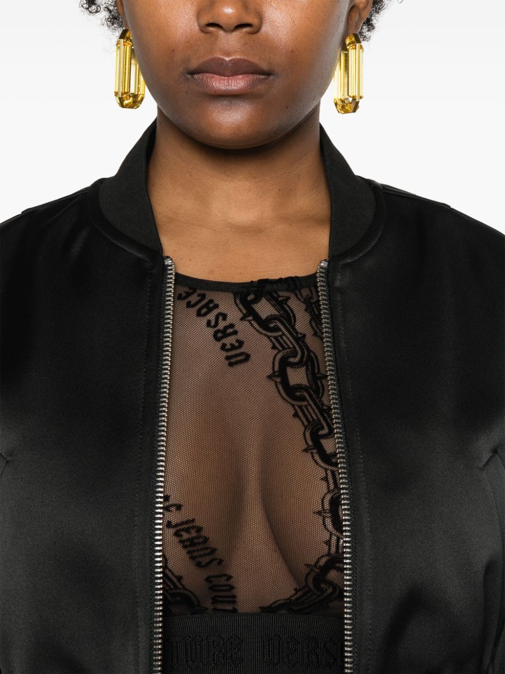 Versace Jeans Couture Chain Couture-flocked top