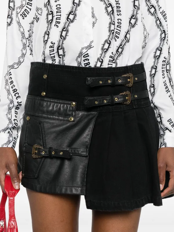 Versace Jeans Couture decorative-buckle Details Mini Skirt