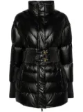 Versace Jeans Couture Baroque-buckle padded jacket - Black