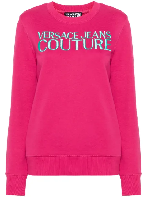 Versace Jeans Couture logo-embroidered cotton sweatshirt