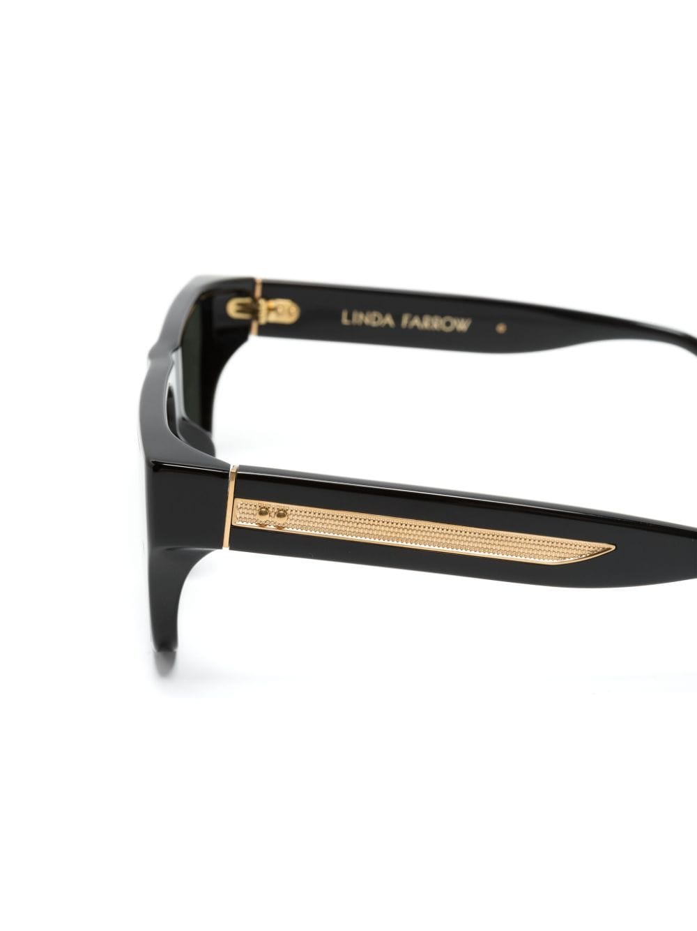 Linda Farrow Brady zonnebril met rechthoekig montuur Zwart