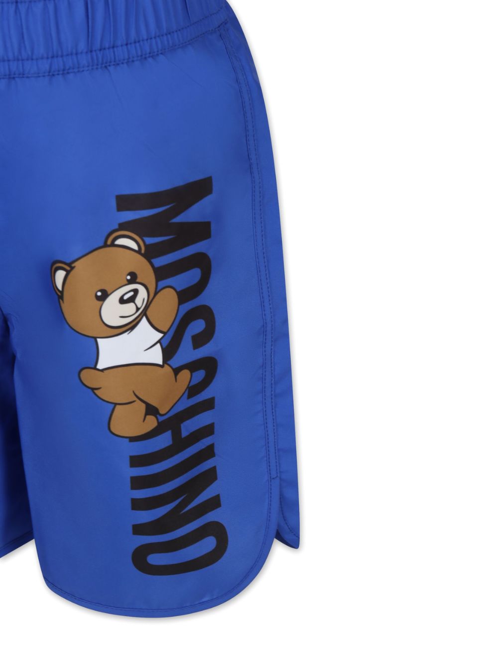 Shop Moschino Teddy Bear Logo-print Swim Shorts In Blue