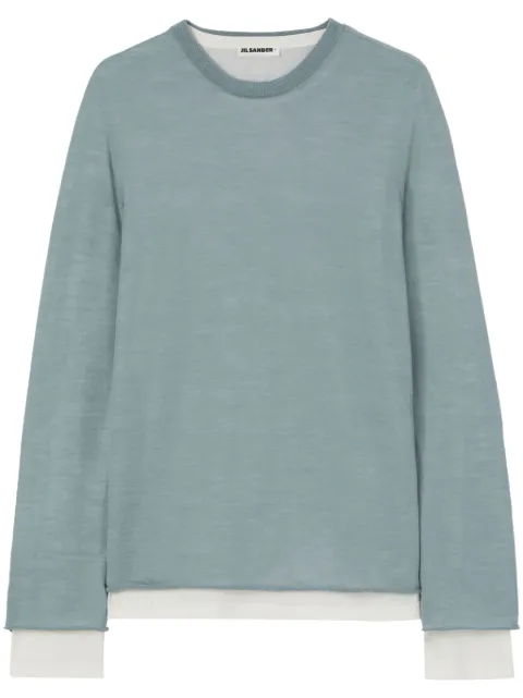 Jil Sander layered fine-knit jumper