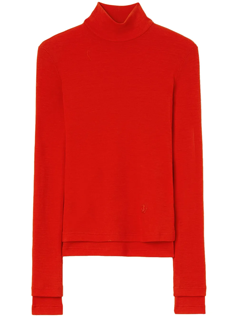 Jil Sander Geruite top Rood