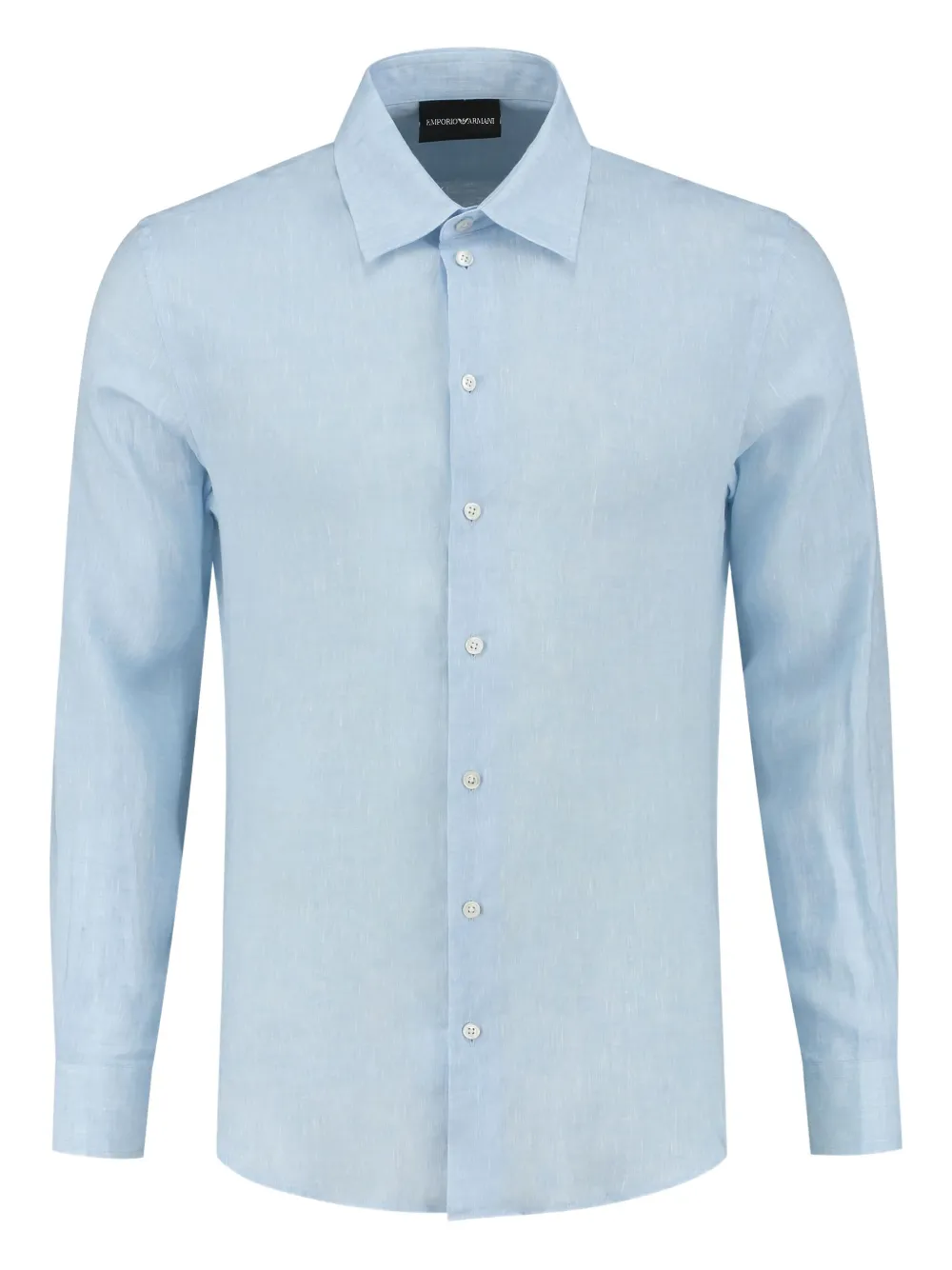 Emporio Armani Camicia a maniche lunghe in lino - Blu