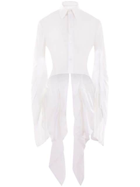 Yohji Yamamoto extra-long sleeve cotton blouse