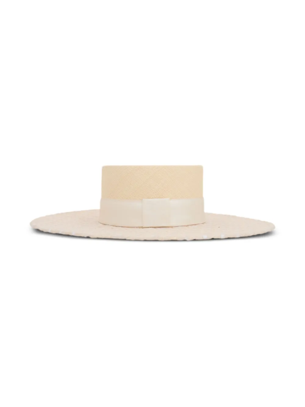 Maison Michel Wide-brim Canotier Hat In Neutrals