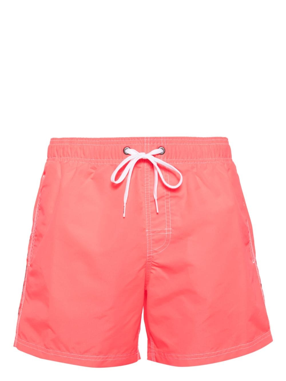 Sundek Stripe-detail Swim Shorts In Pink
