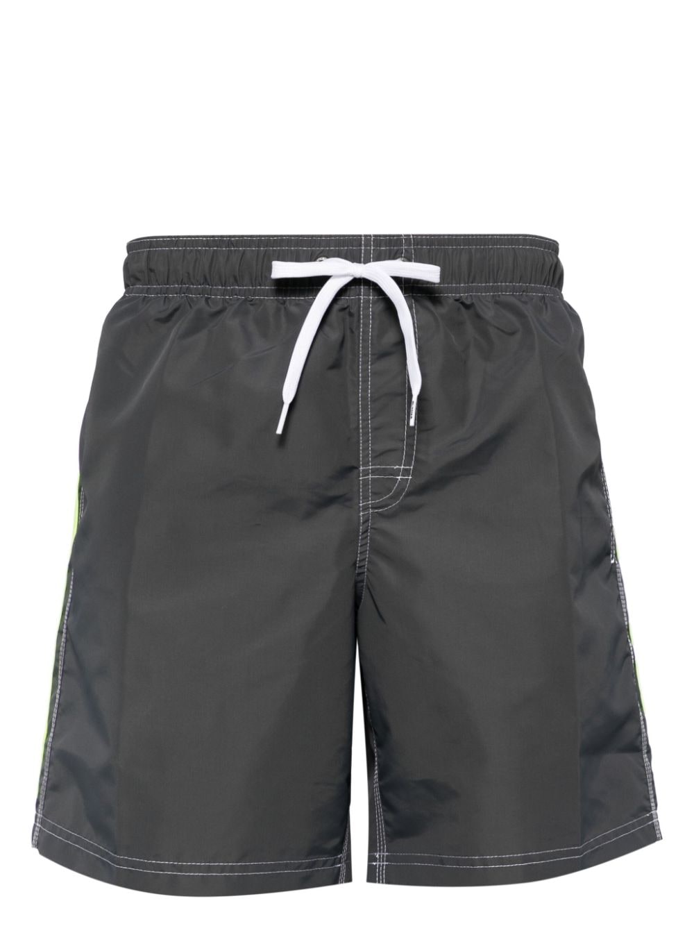 Sundek Stripe-detail Swim Shorts In Grey