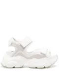 Buffalo Binary 0 chunky sandals - White