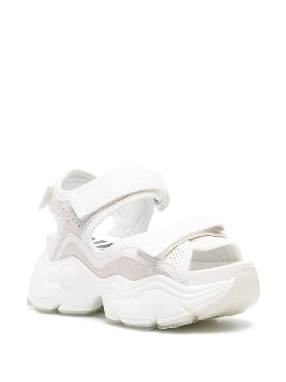 Buffalo Binary 0 chunky sandals White