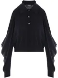 Undercover cut-out polo top - Black