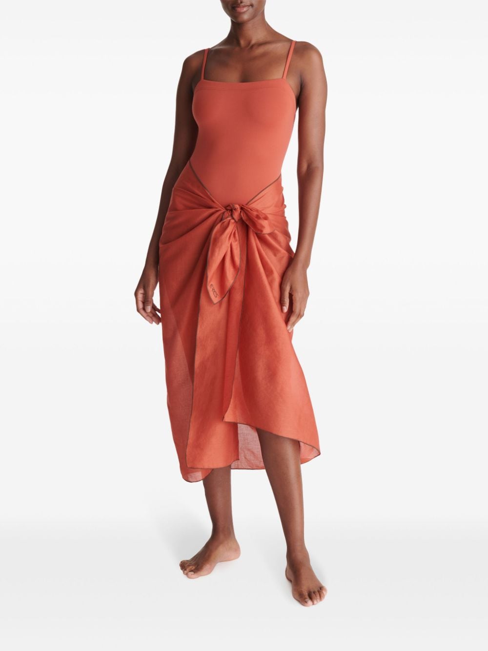 Shop Eres Cabine Sarong In Orange