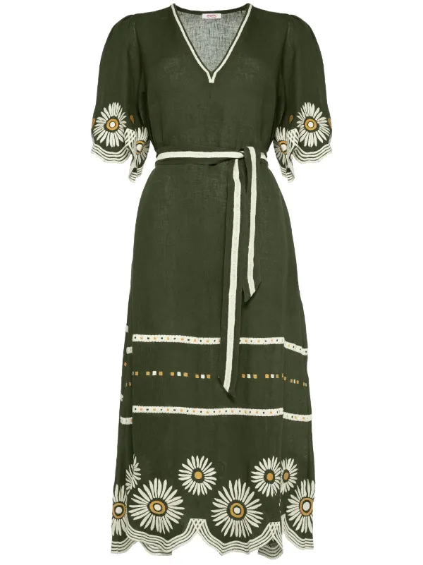 monsoon green embroidered dress Buy Monsoon Green Orla Long Sleeve Floral Embroidered Midi Shirt Dress from Next USA