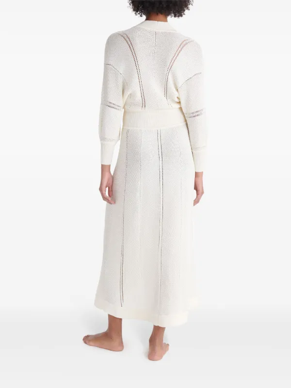 ERES Stella Knitted V-neck Dress | White