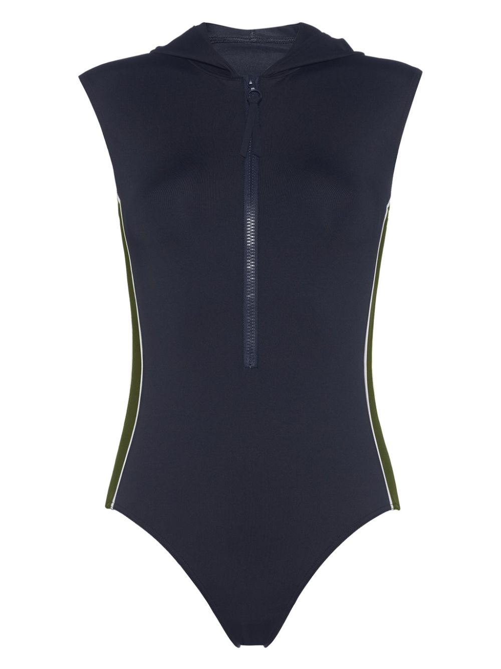 Eres Athlète Zip-up Swimsuit In Blue