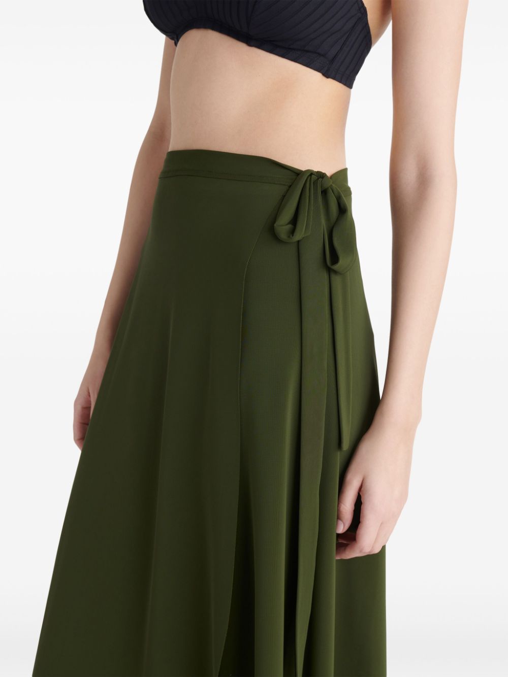 Shop Eres Julieta Wrap Midi Skirt In Green