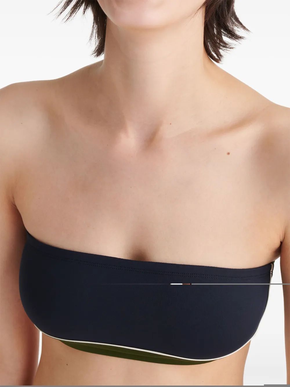 ERES Club Bandeau contrasterende bikinitop Blauw