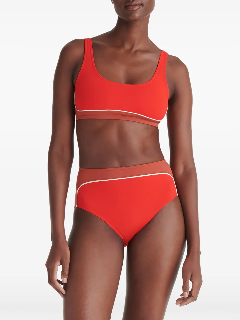 ERES Bikinitop met diepe ronde hals Rood