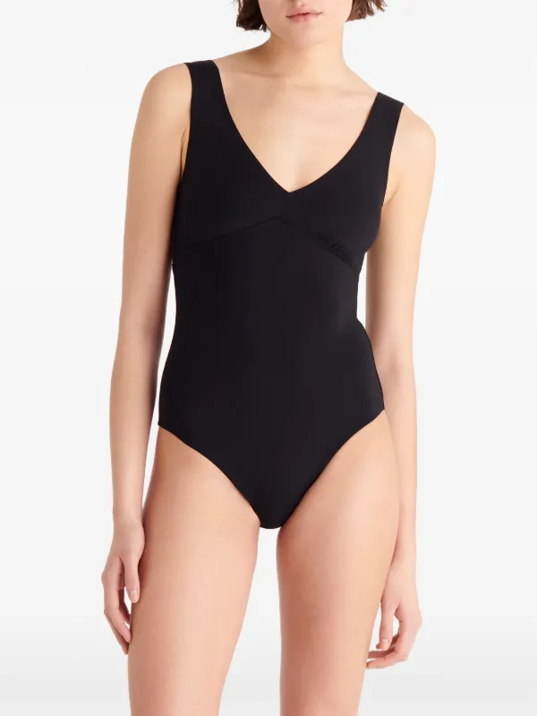 ERES Hold Up V-neck Swimsuit | Black | FARFETCH