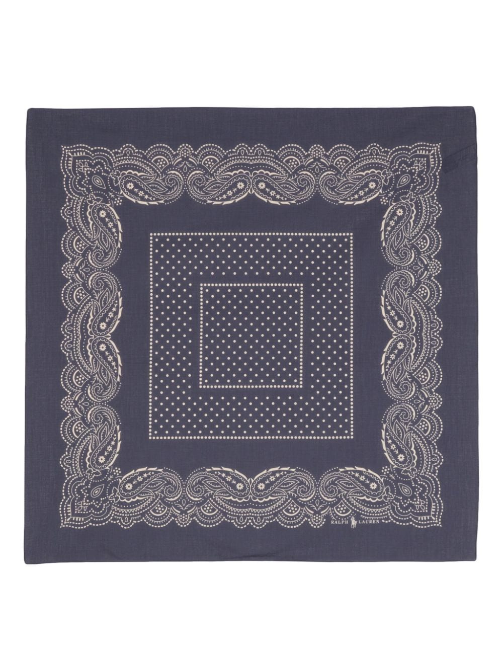 Polo Ralph Lauren Paisley-print Cotton Scarf In Blue