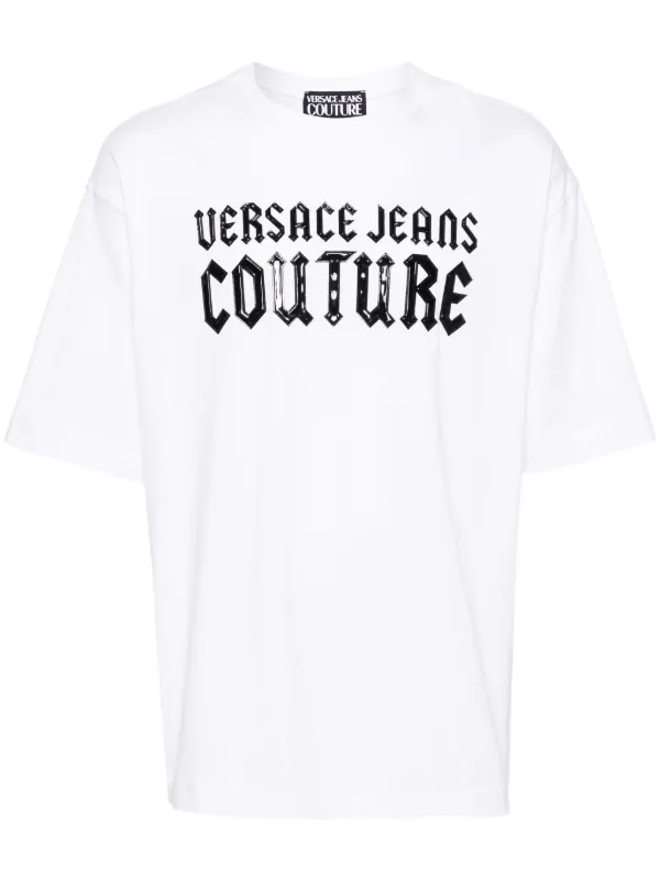 送料関税込み☆VERSACE JEANS COUTURE ロゴ Tシャツ VERSACE JEANS COUTURE LOGO PRINT T SHIRT-COBALT BLUE. | eBay