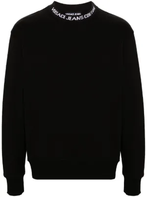 【VERSACE】Across logo print sweatshirt / 1001377 1A01015 VERSACE】Across logo print sweatshirt / 1001377 1A01015