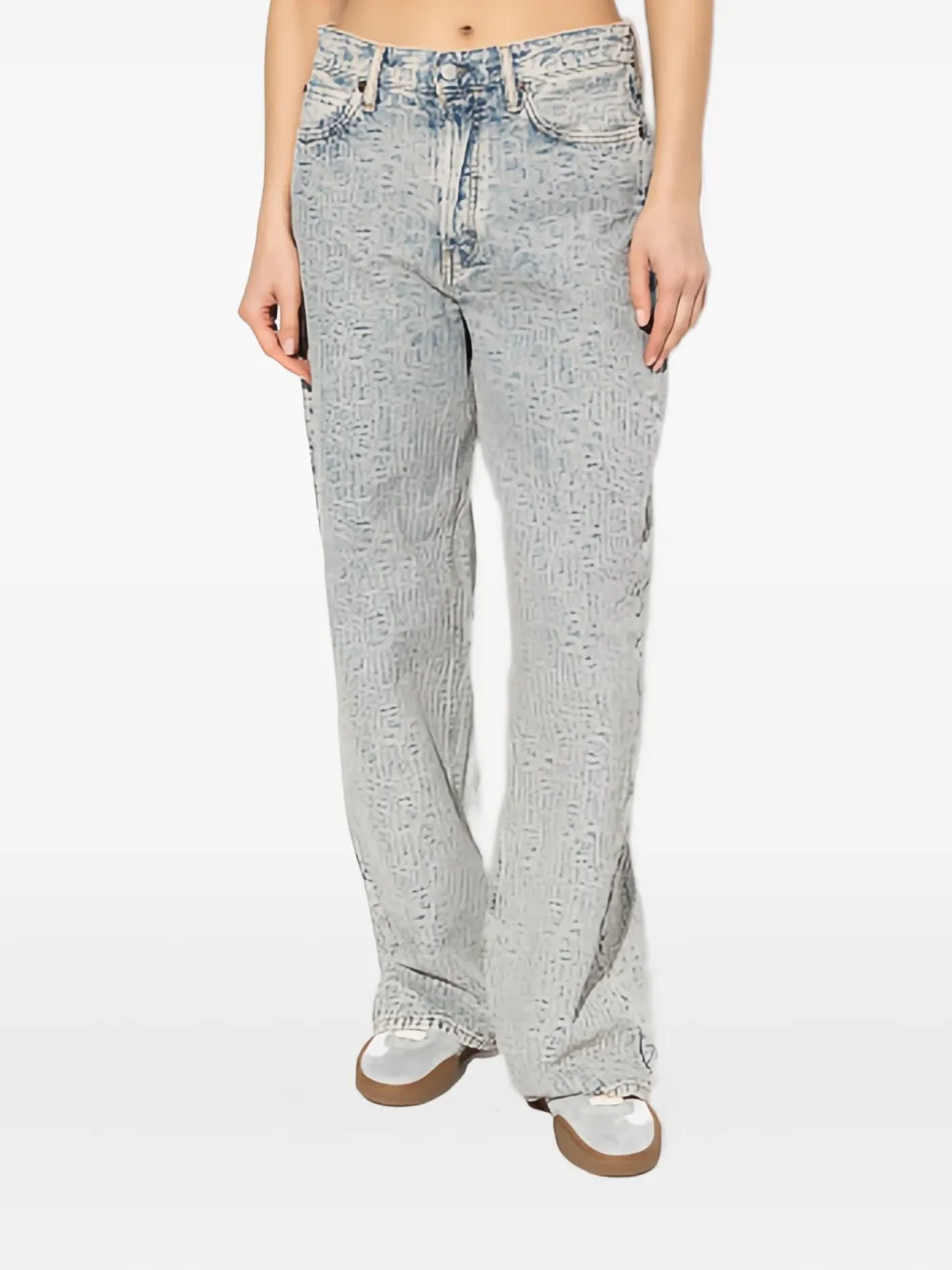 Acne Studios Acid-wash Jeans In Gray
