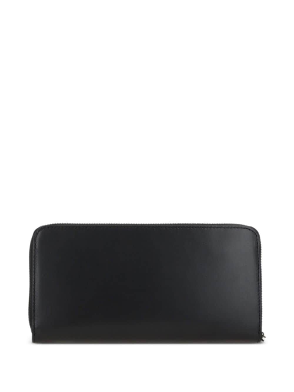 Shop Discord Yohji Yamamoto Logo-print Leather Wallet In Black