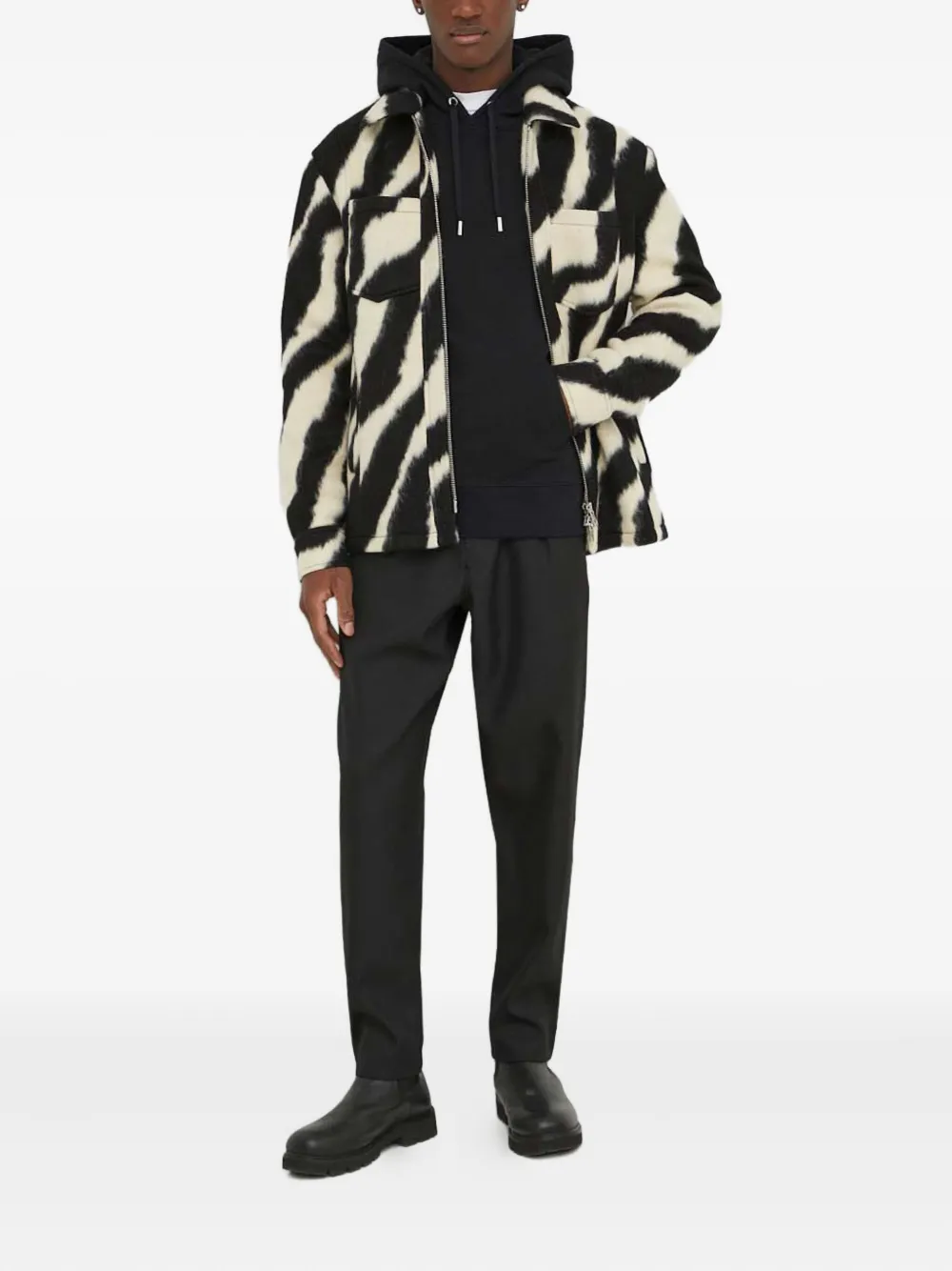 IRO Khleef zebra-print zip-up shirt jacket | Shirt Jackets | Image 2