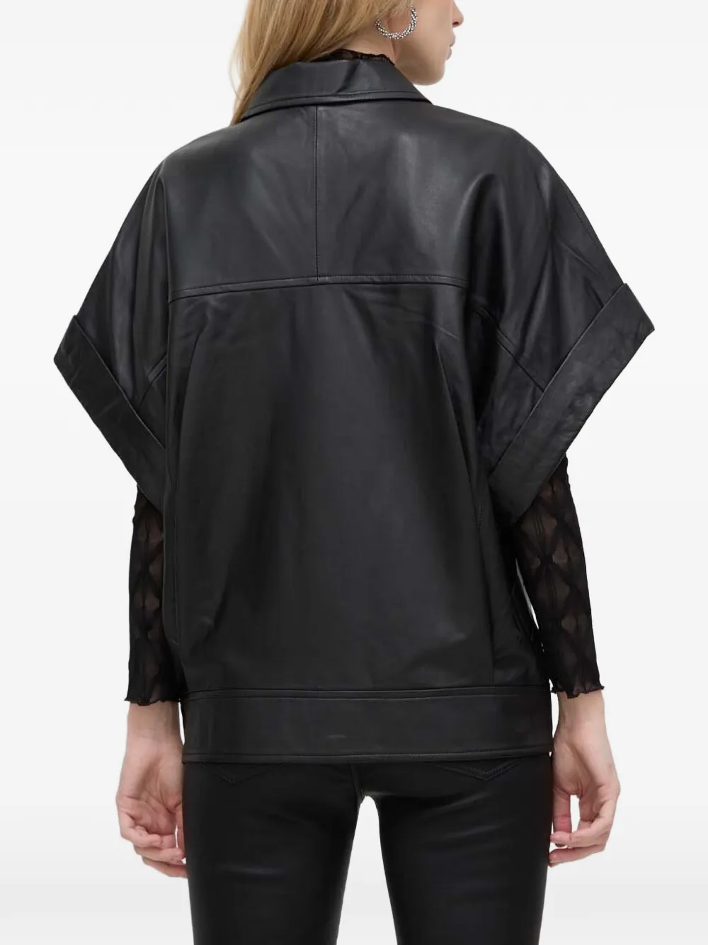 IRO buttoned short-sleeve shirt Zwart