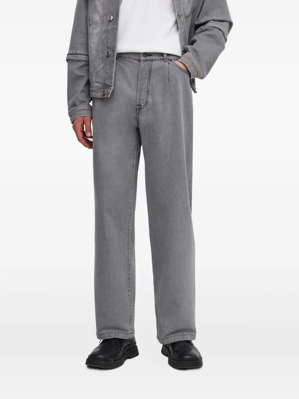Iro Antonio Pleated Jeans In Gray
