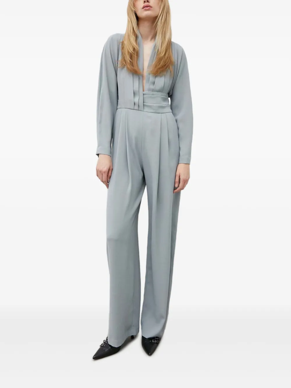 IRO Cinnie pleated jumpsuit | Grey | Image 1