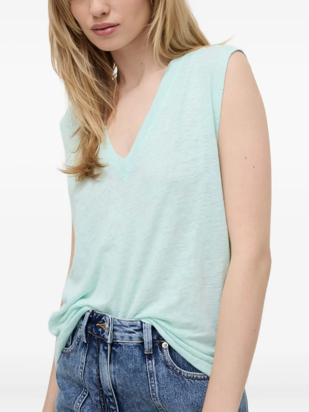 Iro Celsio V-neck Top In Green