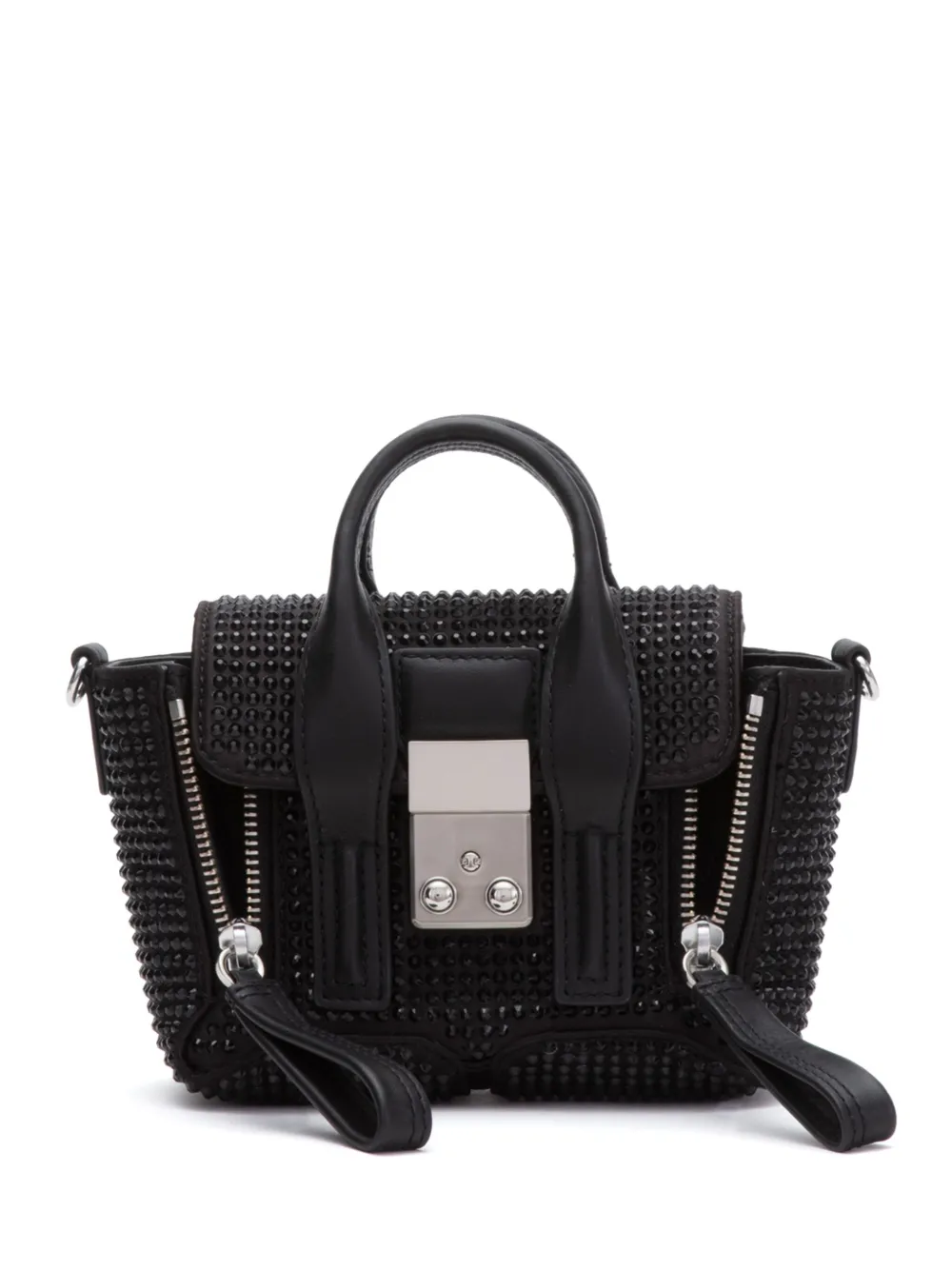 3.1 Phillip Lim Pashli Nano Crystal-embellished Mini Bag In Black