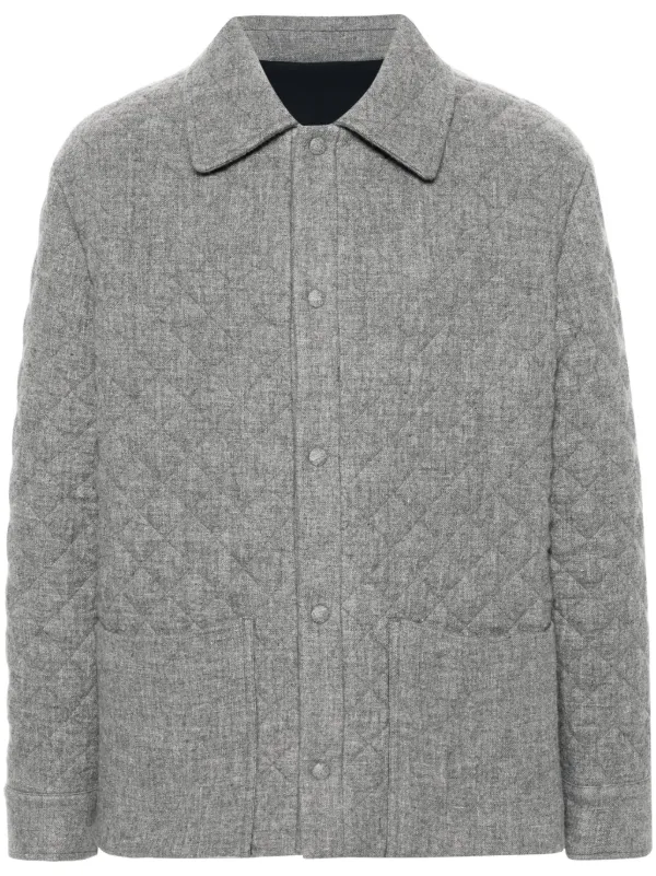 Gabriela Hearst Skye Paddock Quilted Jacket in Grey