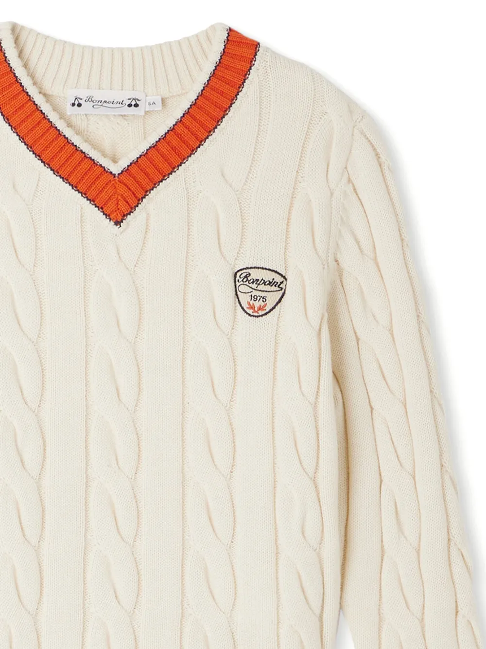Bonpoint Giorgi kabelgebreide trui Beige