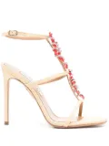 Aquazzura Capri Crush 105mm raffia sandals - Neutrals