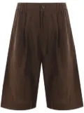 Ziggy Chen layered Bermuda shorts - Brown