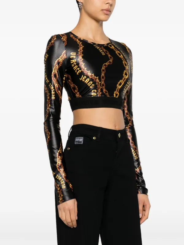 ノリノリ VERSACE JEANS COUTURE美品 未使用 タグ付き Versace Jeans Couture Borsa a Spalla Con Stampa Chain