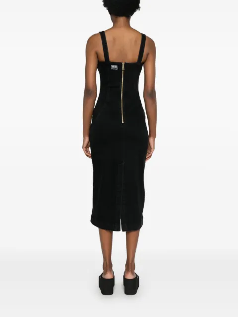 Versace Jeans Couture bucked-belts denim midi dress 77HAO96PDW060SW0 - 3