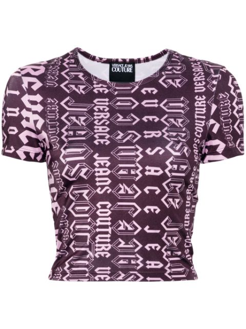 Versace Jeans Couture Logomania cropped T-shirt