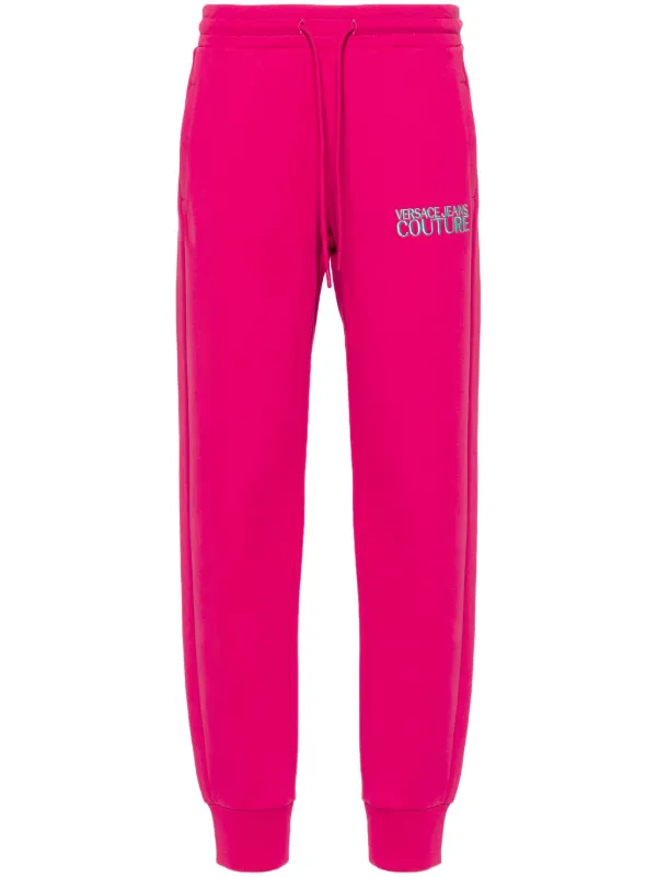 Versace Jeans Couture embroidered-logo Track Pants Pink