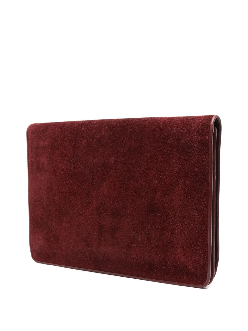 Cartier 1990s suède clutch met logo-applicatie - Rood