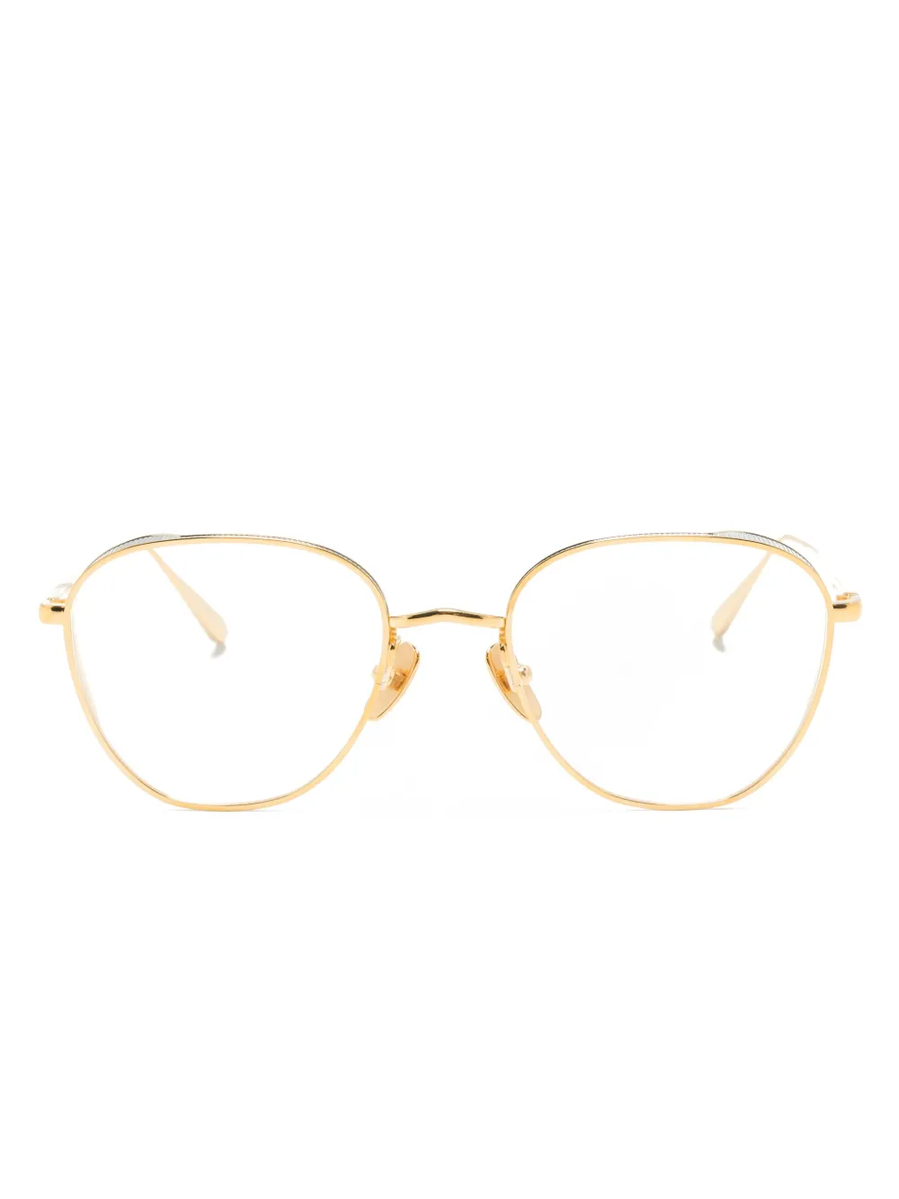 Linda Farrow lunettes de vue Hardy à monture ronde | or | Image 1